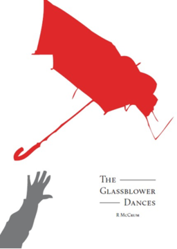 A red umbrella broken by the wind with a grey hand extended in an effort to catch it.