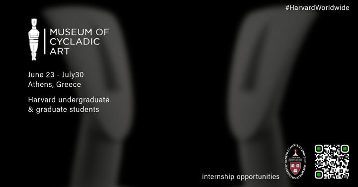 Museum of Cycladic Art Internship poster 2023.